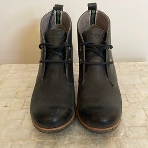 Leather Sperry Topsider Wedge Booties